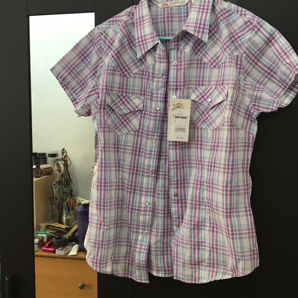 Purple cowgirl shirt snap up
